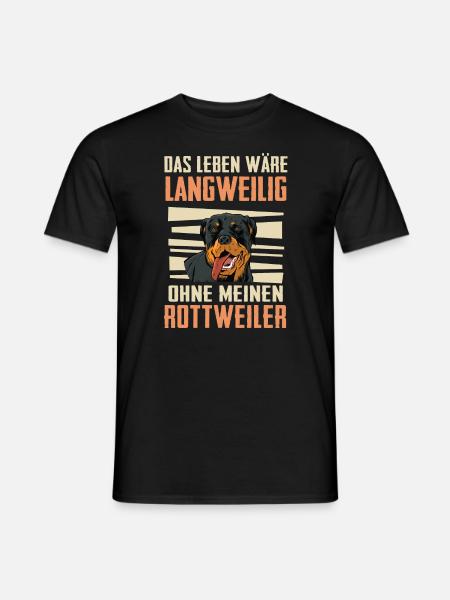 Rottweiler Hund - Männer T-Shirt - Schwarz