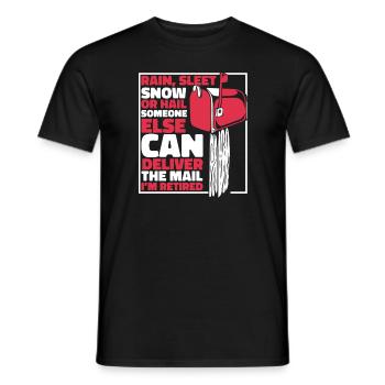 Facteur Employé postal Poste Transporteur de colis - T-shirt homme - noir - Devant - AI Model Male 178 light (178cm)