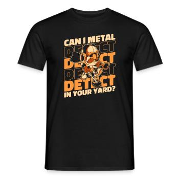 Metalldetektor Schatzsucher Metall Detektor - Männer T-Shirt - Schwarz - Vorne - AI Model Male 178 light (178cm)