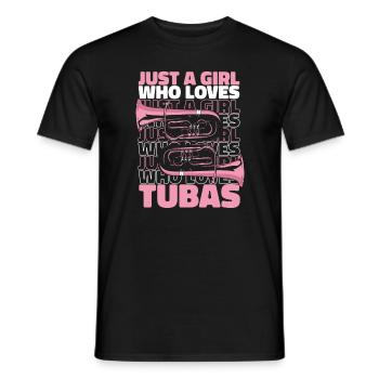 Tuba Tubist - Men's T-Shirt - black - Front - AI Model Male 178 light (178cm)