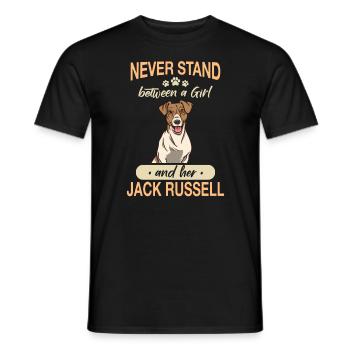 Jack Russell Terrier Dog Owner - Men's T-Shirt - black - Front - AI Model Male 178 light (178cm)