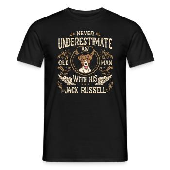 Jack Russell Terrier Dog Dog Owner - Men's T-Shirt - black - Front - AI Model Male 178 light (178cm)