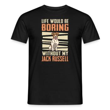 Jack Russell Terrier Dog Dog Owner - Men's T-Shirt - black - Front - AI Model Male 178 light (178cm)