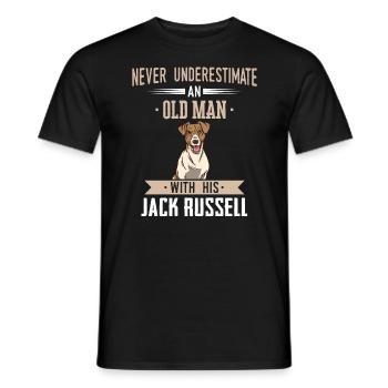 Jack Russell Terrier Dog Owner - Men's T-Shirt - black - Front - AI Model Male 178 light (178cm)