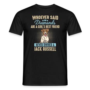 Jack Russell Terrier Dog Dog Owner - Men's T-Shirt - black - Front - AI Model Male 178 light (178cm)