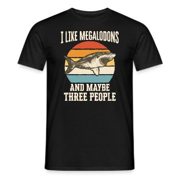 Megalodon Hai Otodus - Männer T-Shirt - Schwarz - Vorne - AI Model Male 178 light (178cm)