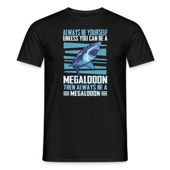 Megalodon Hai Otodus - Männer T-Shirt - Schwarz - Vorne - AI Model Male 178 light (178cm)
