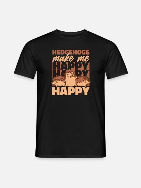 Hedgehog Spiny Animal Hedgehog - Men's T-Shirt - black