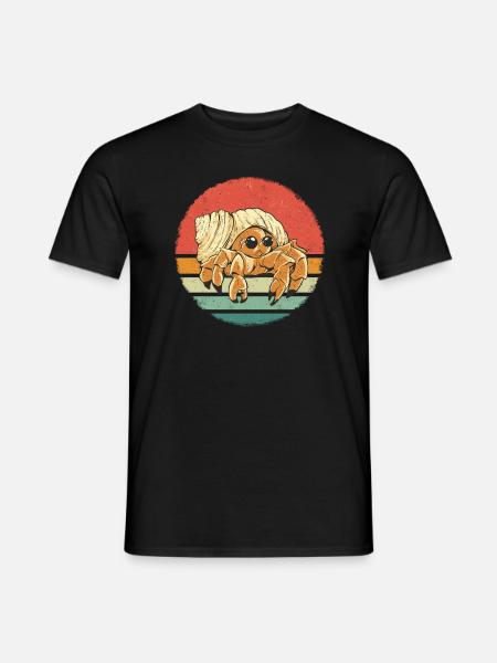 Krabbe Einsiedlerkrebs Krabben Krebs - Männer T-Shirt - Schwarz