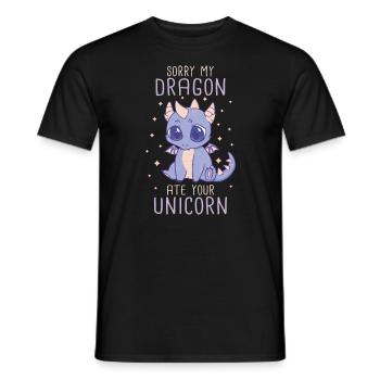 Dragon Mystical Dragon Fantasy - Men's T-Shirt - black - Front - AI Model Male 178 light (178cm)