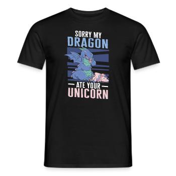 Drache Mystisch Drachen Fantasie - Männer T-Shirt - Schwarz - Vorne - AI Model Male 178 light (178cm)