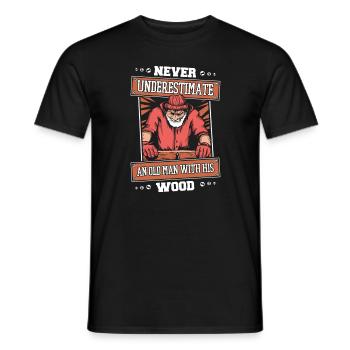 Menuisier Menuiserie - T-shirt homme - noir - Devant - AI Model Male 178 light (178cm)