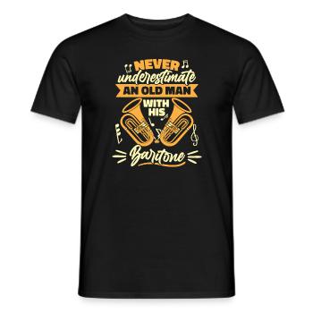 Baritone Instrument Baritone Music - Men's T-Shirt - black - Front - AI Model Male 178 light (178cm)