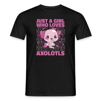 Poisson Axolotl - T-shirt homme - noir - Devant - AI Model Male 178 light (178cm)
