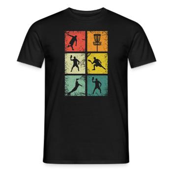 Frisbee Disc Golf - Männer T-Shirt - Schwarz - Vorne - AI Model Male 178 light (178cm)