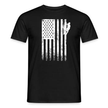 Lineman Elektrokabel Strommast Elektriker - Männer T-Shirt - Schwarz - Vorne - AI Model Male 178 light (178cm)