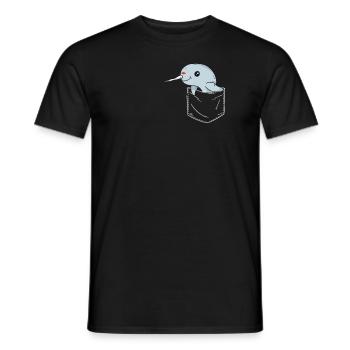 Narval Baleine Océan Narvals Baleines Baleines Baleines - T-shirt homme - noir - Devant - AI Model Male 178 light (178cm)