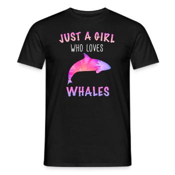 Whale Whales Ocean Blue Whale Humpback Whale - Men's T-Shirt - black - Front - AI Model Male 178 light (178cm)