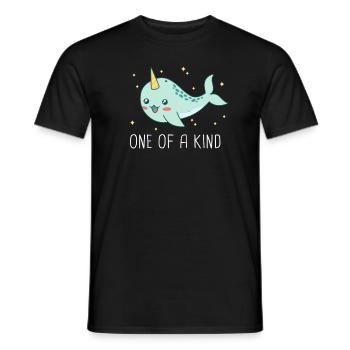Narval Baleine Océan Narvals Baleines Baleines Baleines - T-shirt homme - noir - Devant - AI Model Male 178 light (178cm)