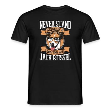 Jack Russell Terrier Dog Dog Owner - Men's T-Shirt - black - Front - AI Model Male 178 light (178cm)