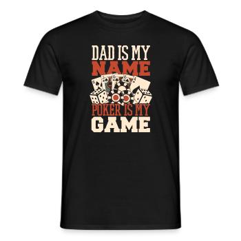 Poker Casino Texas Hold'em Poker Players - Men's T-Shirt - black - Front - AI Model Male 178 light (178cm)