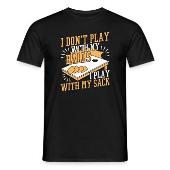 Cornhole Bean Bag Cornhole Joueur - T-shirt homme - noir - Devant - AI Model Male 178 light (178cm)