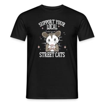 Opossum Possum Tier - Männer T-Shirt - Schwarz - Vorne - AI Model Male 178 light (178cm)