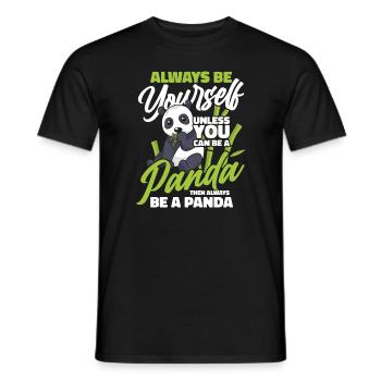 Panda Bear Panda Animal Pandas - T-shirt homme - noir - Devant - AI Model Male 178 light (178cm)