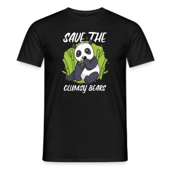 Panda Bear Panda Animal Pandas - T-shirt homme - noir - Devant - AI Model Male 178 light (178cm)