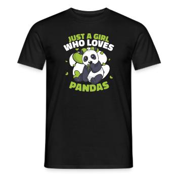 Panda Bear Panda Animal Pandas - T-shirt homme - noir - Devant - AI Model Male 178 light (178cm)