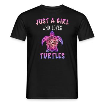 Tortue Tortue de mer Tortue Animal - T-shirt homme - noir - Devant - AI Model Male 178 light (178cm)