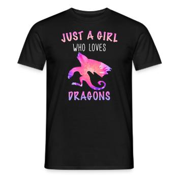 Drache Mystisch Drachen Fantasie - Männer T-Shirt - Schwarz - Vorne - AI Model Male 178 light (178cm)