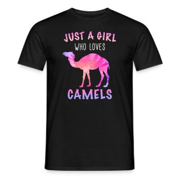 Camel Desert Camels Egypt - Men's T-Shirt - black - Front - AI Model Male 178 light (178cm)