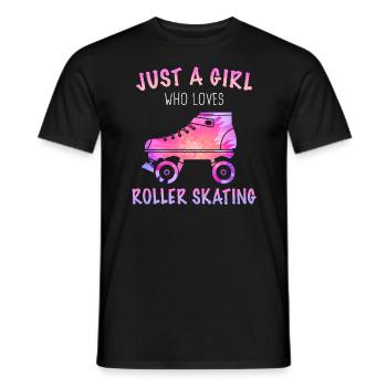 Rollerskate Rollschuh Inlineskates Skating - Männer T-Shirt - Schwarz - Vorne - AI Model Male 178 light (178cm)