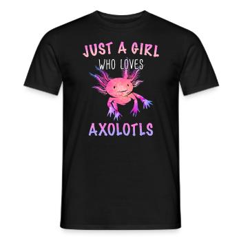 Poisson axolotl - T-shirt homme - noir - Devant - AI Model Male 178 light (178cm)