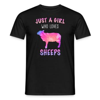 Sheep Sheep Farmer Lamb Farmer - Men's T-Shirt - black - Front - AI Model Male 178 light (178cm)