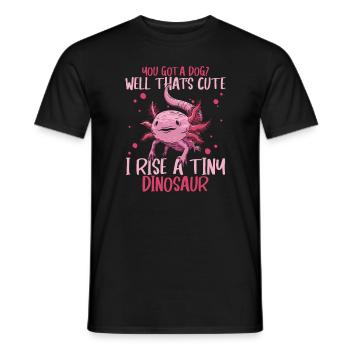 Poisson Axolotl - T-shirt homme - noir - Devant - AI Model Male 178 light (178cm)