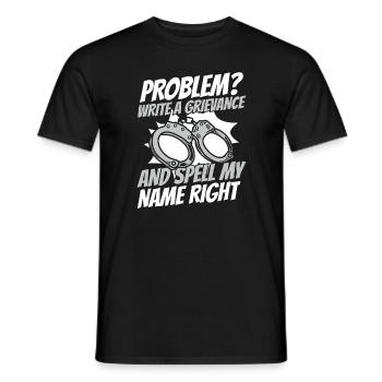 Agent correctionnel Gardien de prison Prison - T-shirt homme - noir - Devant - AI Model Male 178 light (178cm)
