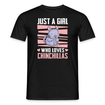 Chinchilla Chinchilla's Mouse - Men's T-Shirt - black - Front - AI Model Male 178 light (178cm)