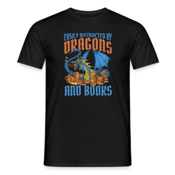 Drache Mystisch Drachen Fantasie - Männer T-Shirt - Schwarz - Vorne - AI Model Male 178 light (178cm)