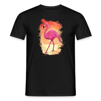Flamingo Tier Rosa - Männer T-Shirt - Schwarz - Vorne - AI Model Male 178 light (178cm)