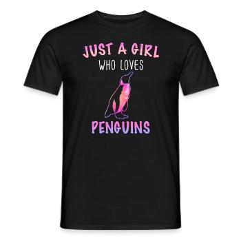 Pinguin Pinguine Tier - Männer T-Shirt - Schwarz - Vorne - AI Model Male 178 light (178cm)