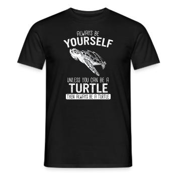 Tortue Tortue de mer Tortue Animal - T-shirt homme - noir - Devant - AI Model Male 178 light (178cm)