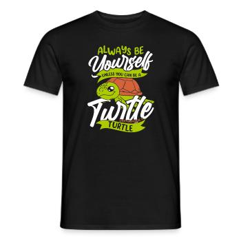 Tortue Tortue de mer Tortue Animal - T-shirt homme - noir - Devant - AI Model Male 178 light (178cm)