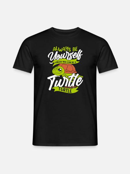 Turtle Sea Turtle Turtle Animal - Men's T-Shirt - black