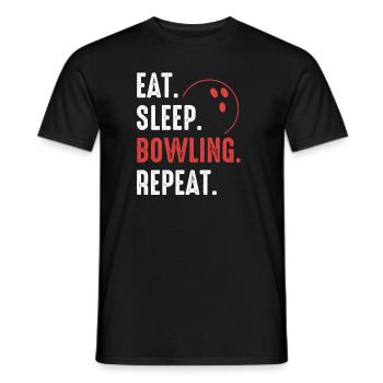 Bowling Bowler Pin Ball Bowling Ball - Männer T-Shirt - Schwarz - Vorne - AI Model Male 178 light (178cm)