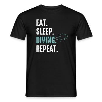 Plongeur sous-marin Plongée océanique - T-shirt homme - noir - Devant - AI Model Male 178 light (178cm)