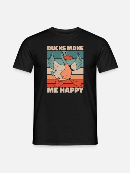 Duck Duck Bird Animal Quack - Men's T-Shirt - black