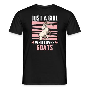Ziege Ziegen Tier Goat - Männer T-Shirt - Schwarz - Vorne - AI Model Male 178 light (178cm)