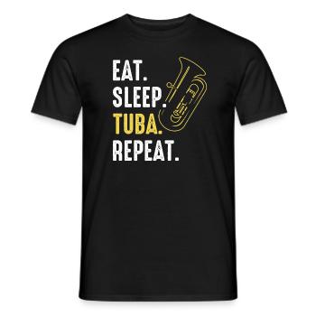 Tuba tuba player - Men's T-Shirt - black - Front - AI Model Male 178 light (178cm)